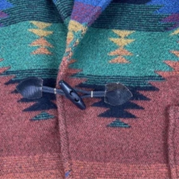 On The Verge 70’s Women’s Open Coat Size XL Southwestern Pattern Wool VTG USA - Picture 11 of 12